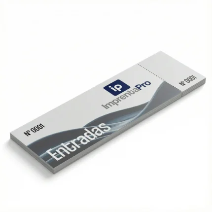 Entradas personalizadas para eventos impresas con diseño minimalista en fondo blanco. Ideal para eventos y promociones. de conciertos y festivales