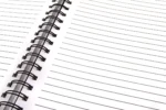 Interior cuaderno con líneas