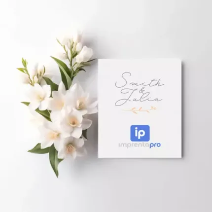 Imagen de tarjetas de invitación personalizadas para bodas y eventos corporativos, impresas por Imprenta PRO.