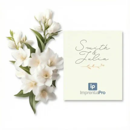 Imagen de tarjetas de invitación personalizadas para bodas y eventos corporativos, impresas por Imprenta PRO.