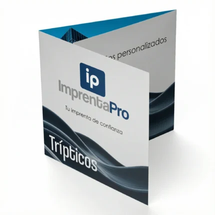 Imagen de trípticos personalizados para eventos y promociones impresos por Imprenta PRO.