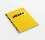 Cuaderno amarillo con espiral impreso para bloc