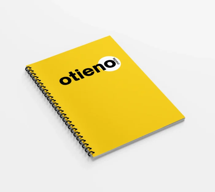 Cuaderno amarillo con espiral impreso para bloc