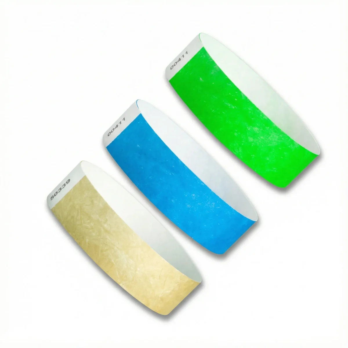 Pulseras Tyvek personalizadas para eventos, ideales para control de acceso y resistentes al agua.