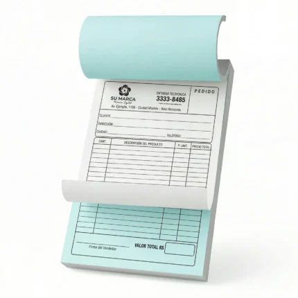 Imagen de talonarios autocopiativos personalizados para recibos y facturas, impresos por Imprenta PRO para empresas.