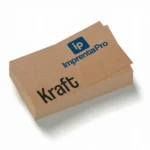 Tarjetas de visita Kraft impresas en cartulina marrón natural