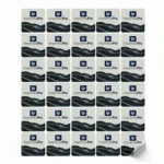Hojas de etiquetas adhesivas personalizadas con diseño en blanco y azul, cada etiqueta presenta el logotipo de imprentapro. Ideal para etiquetado de productos, material promocional o uso personal.
