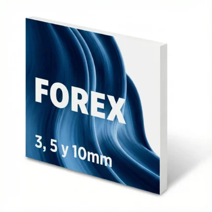 Cartel publicitario impreso en material Forex PVC, mostrando un diseño duradero y resistente con el logotipo de imprenta pro. Ideal para publicidad exterior e interior, gracias a su robustez y calidad de impresión.