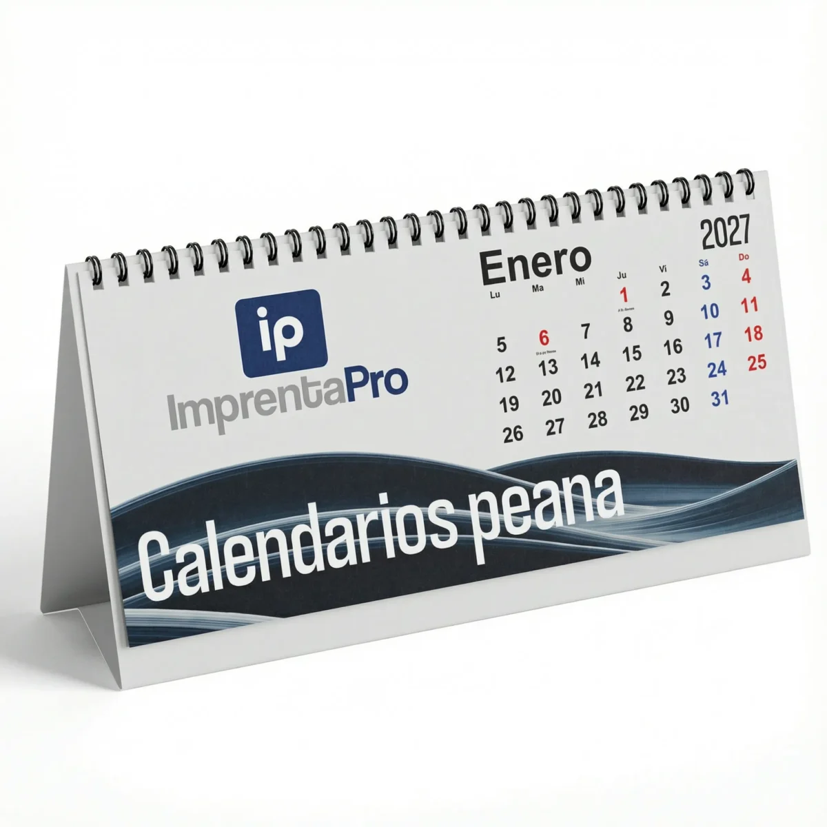 Imagen de calendarios de mesa personalizados con espiral, impresos por Imprenta PRO.