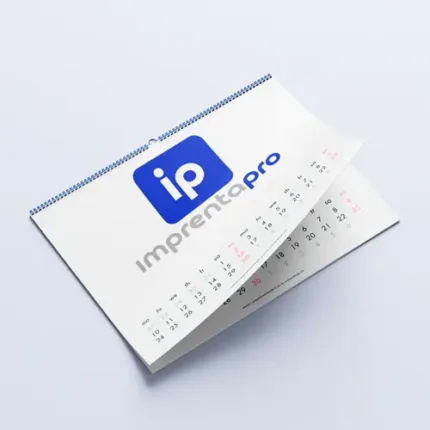 Imagen de calendarios de pared personalizados con espiral, impresos por Imprenta PRO.