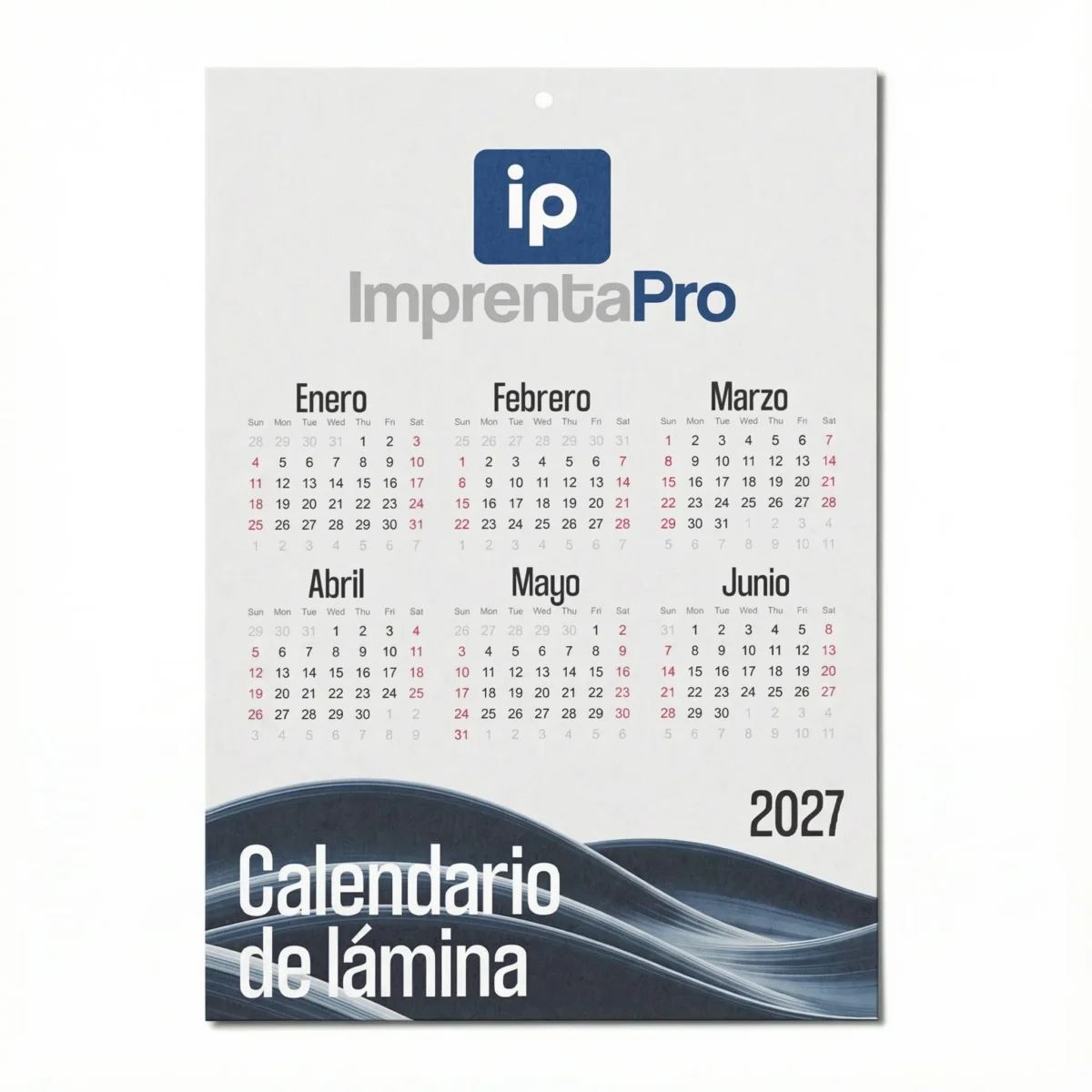 Imagen de calendarios de lámina personalizados, impresos por Imprenta PRO.