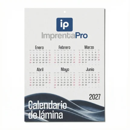 Imagen de calendarios de lámina personalizados, impresos por Imprenta PRO.