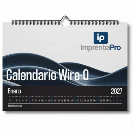 Imagen de calendarios de pared personalizados con espiral, impresos por Imprenta PRO.